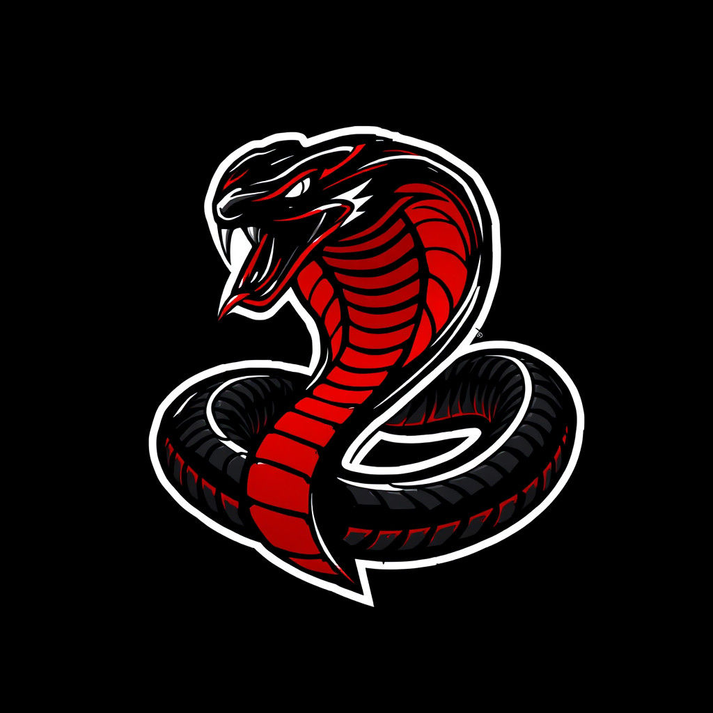 Fierce Cobra Logo in Cyberpunk Style