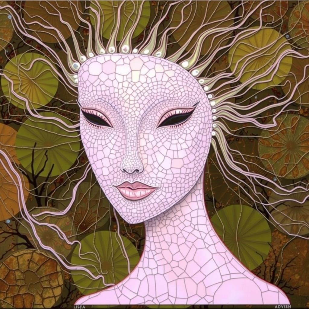 Surreal Amoeboid Nymph in Whimsical, Abstract Form