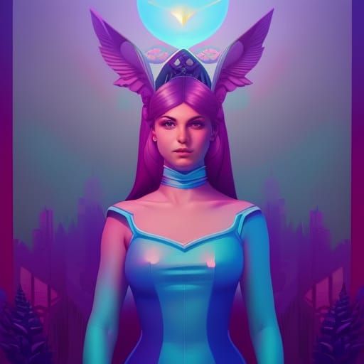 Hyperrealistic God in Vibrant Fantasy Art Style