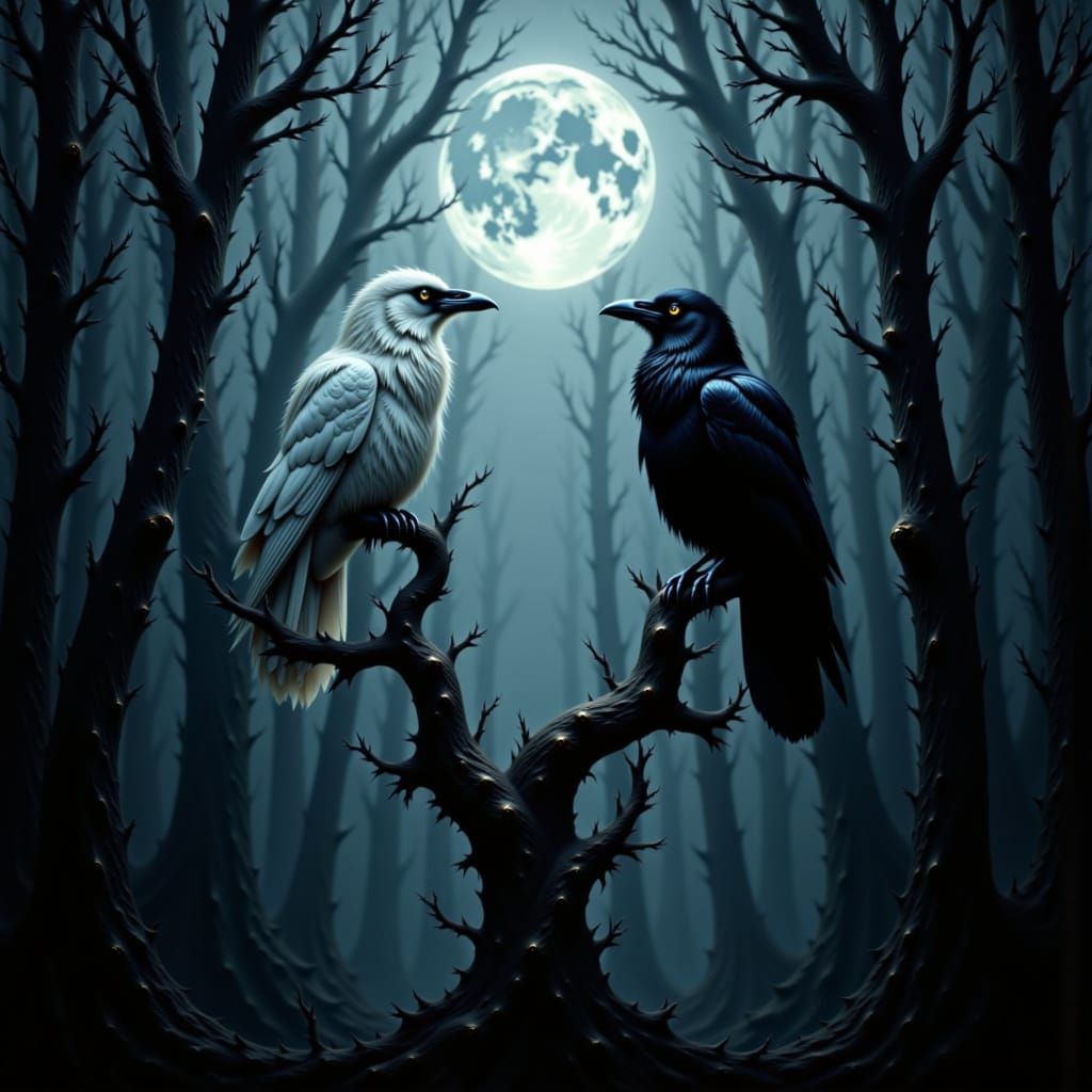 Two Ravens of Duality on Ancient Forest Branches