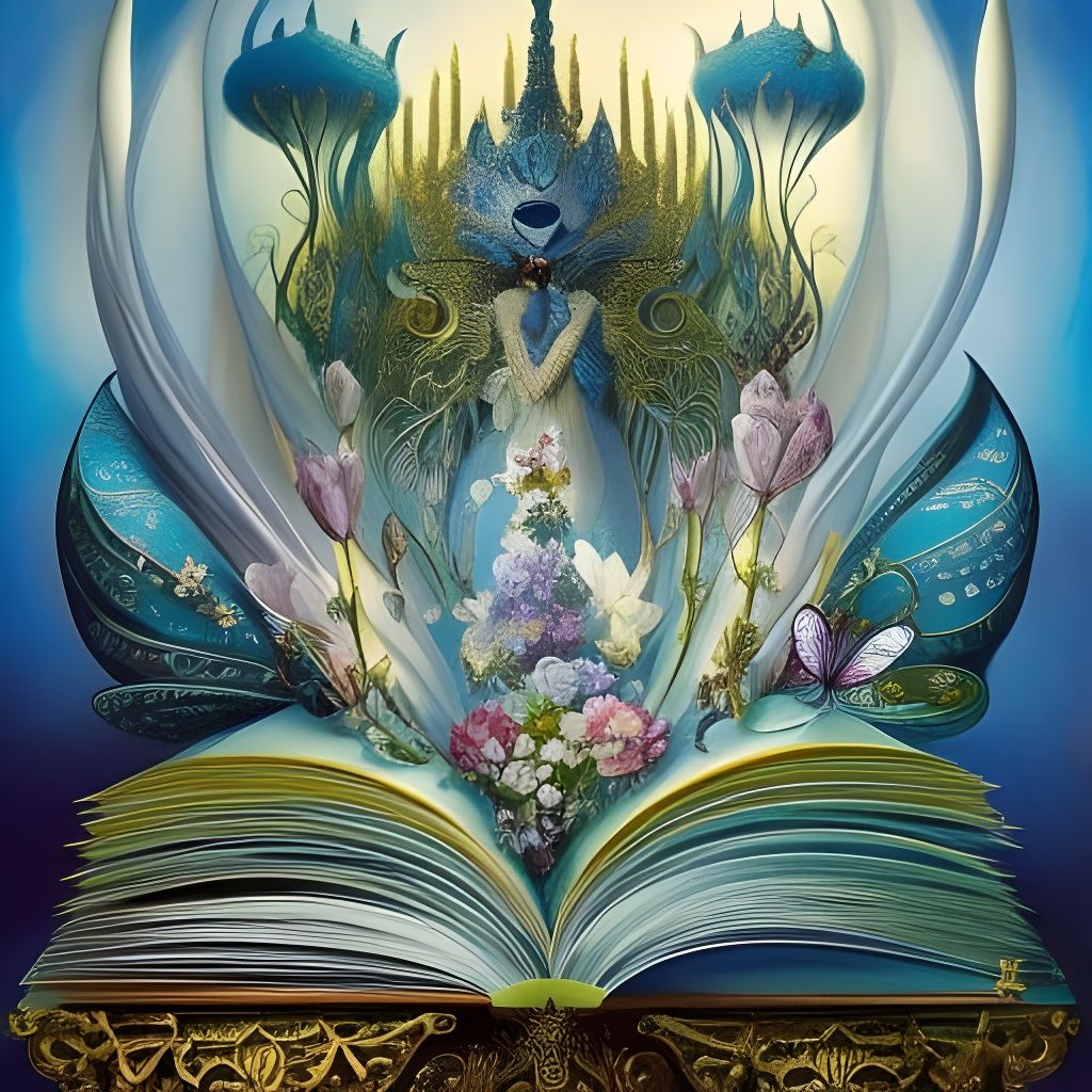 Magical Fairytale Storybook Illustration in Rococo Style