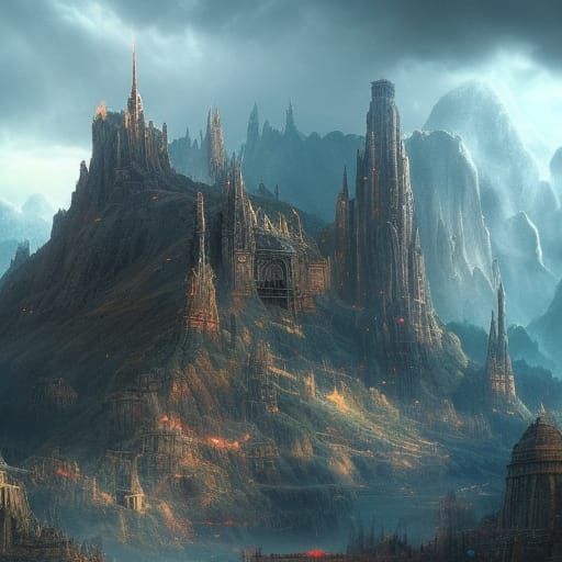 Epic Cinematic Fantasy Landscape Painting