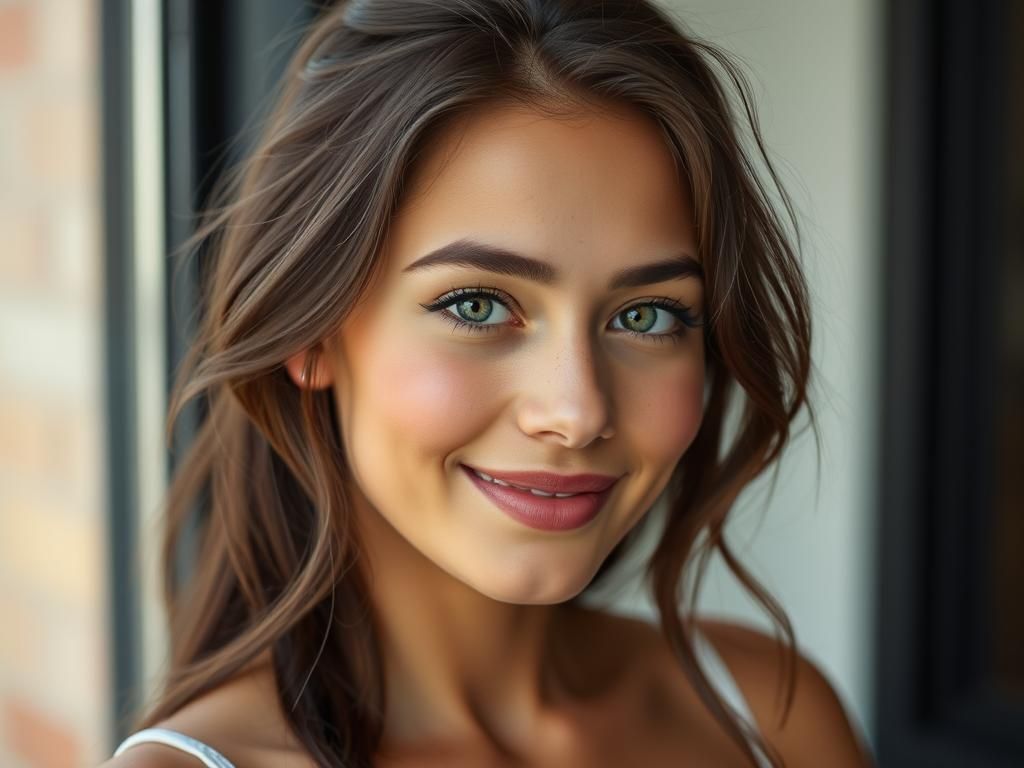 Beautiful Young Woman Generated by AI