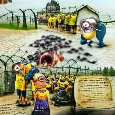 Minion Holocaust: An AI Generated Image