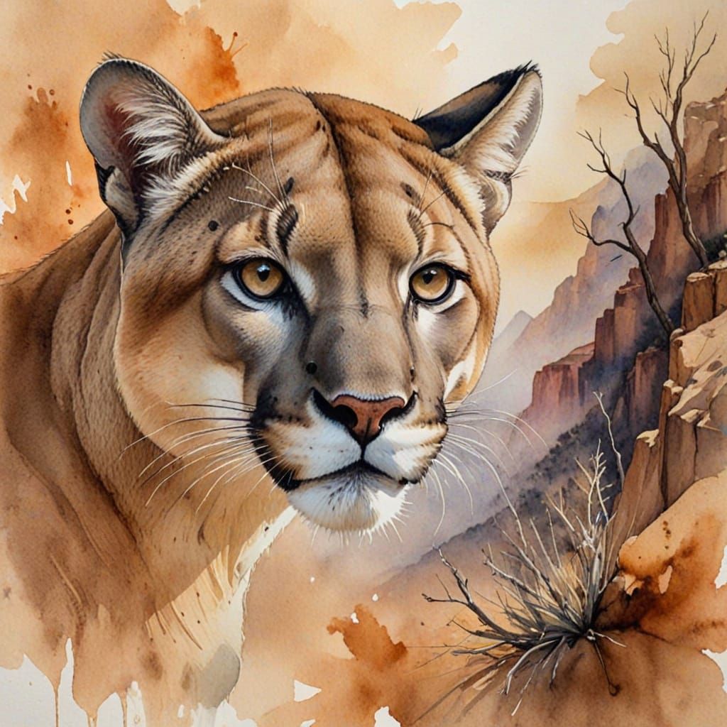 Portrait of the Mountain Lion
