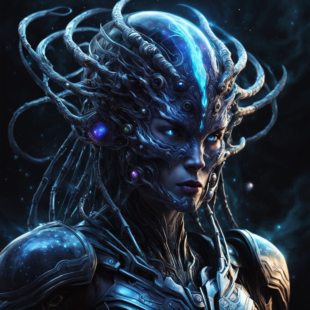 Alien Empress of Nebulon in Sci-Fi Portrait