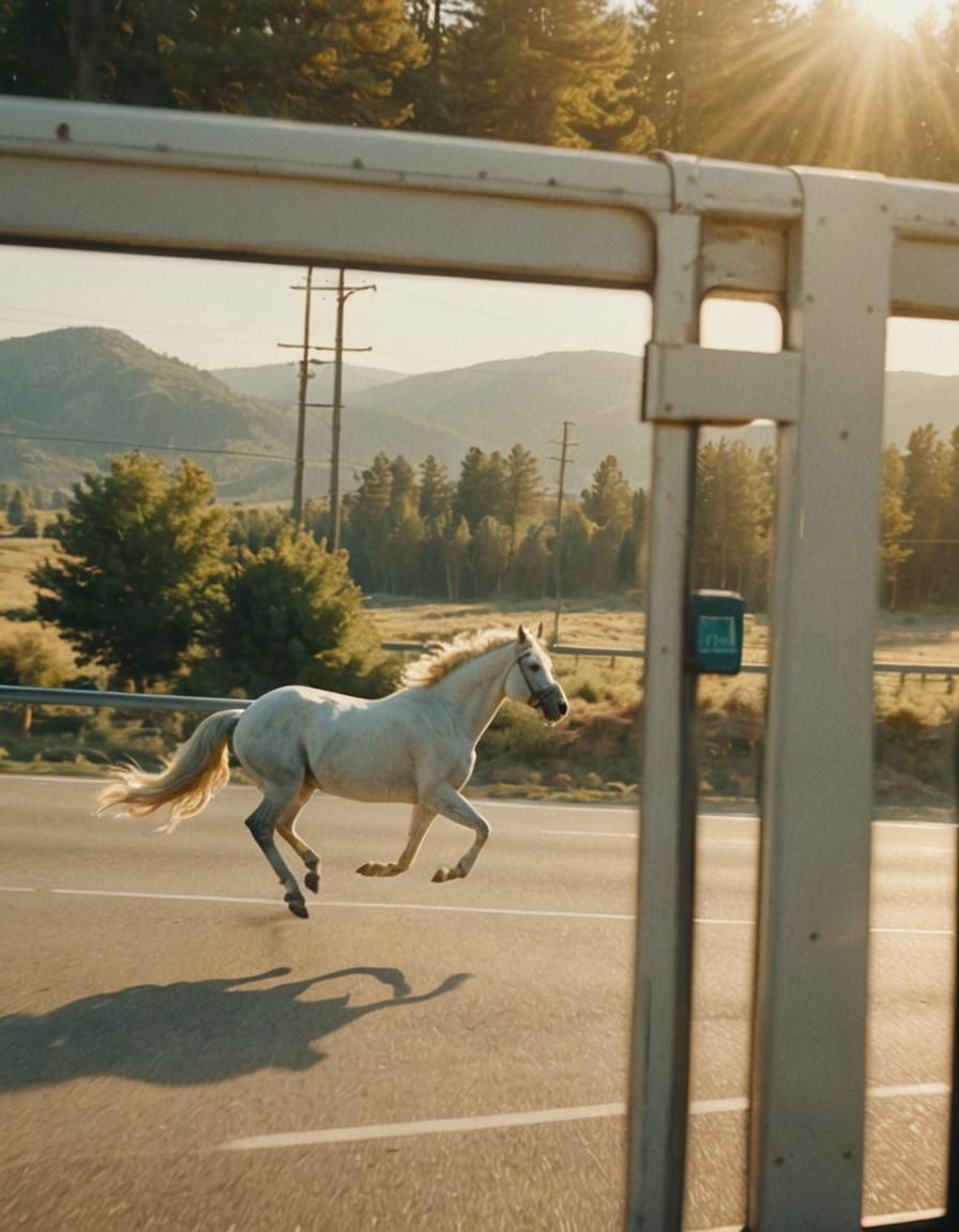 White Horse Highway Run: Cinematic Film Still
