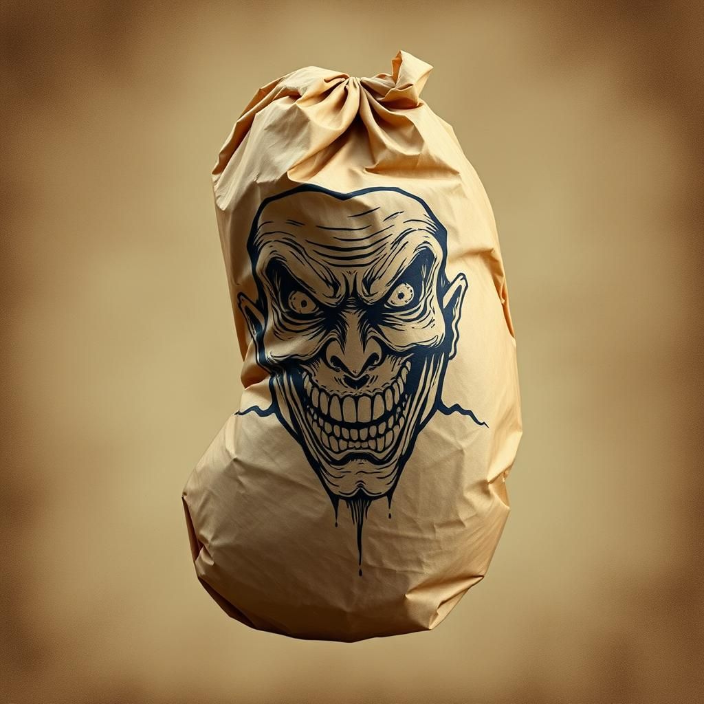 Distorted Kidney Package with Sinister Portrait