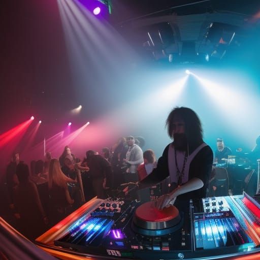 DJ in Club Scene