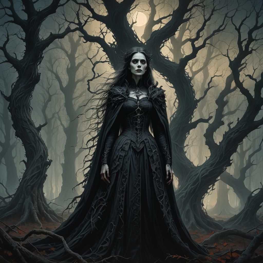 Mystical Vampire in Dark Fantasy Art Style