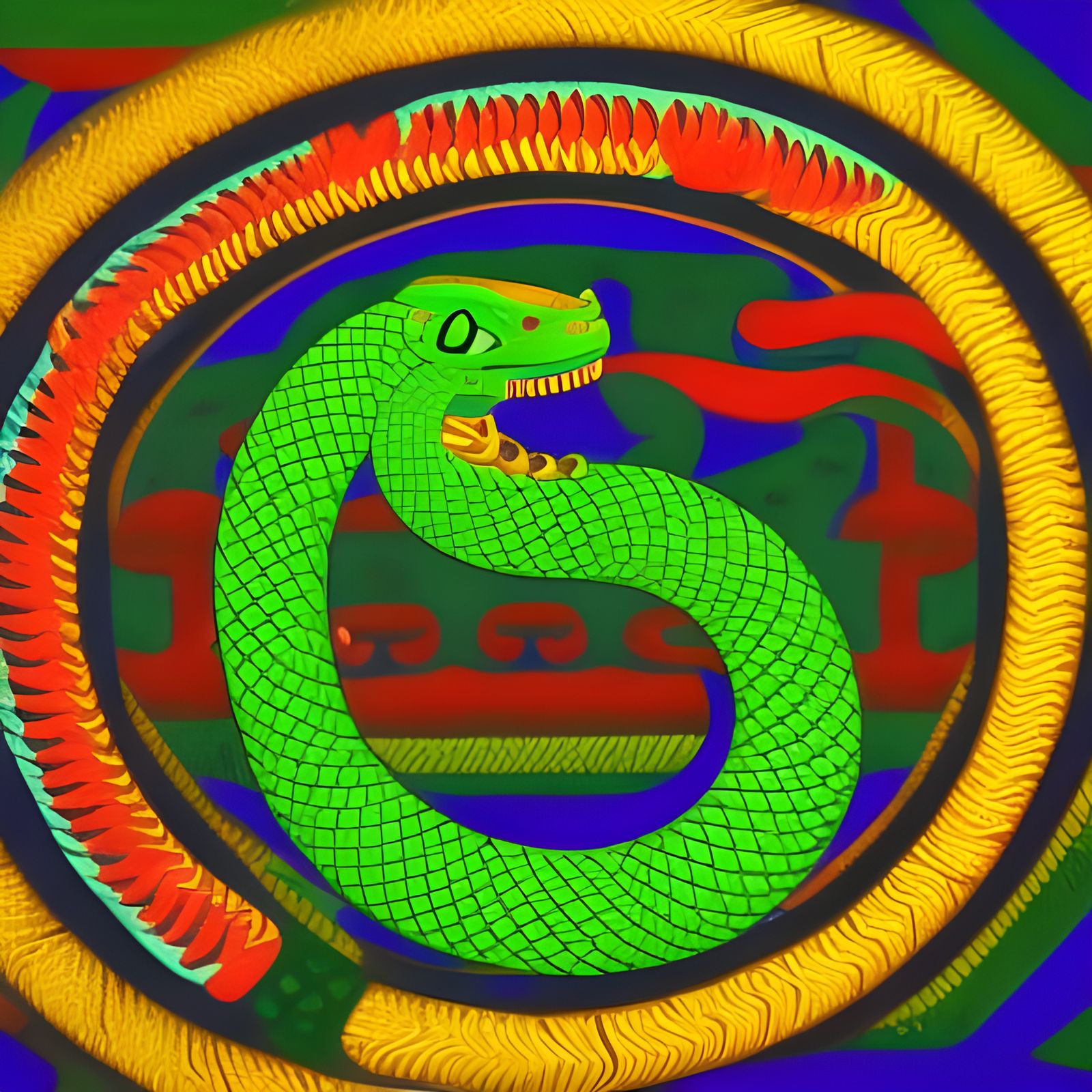 AI Generated Image of Quetzalcoatl