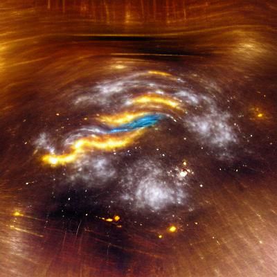 Spinning Galaxy in Deep Space: A Cosmic View