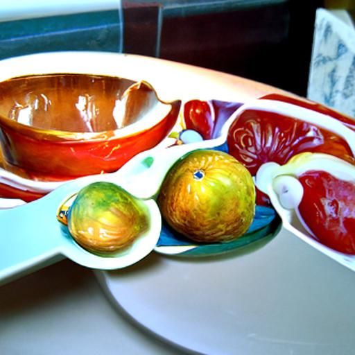 "A Bowl of Fruits" in faience