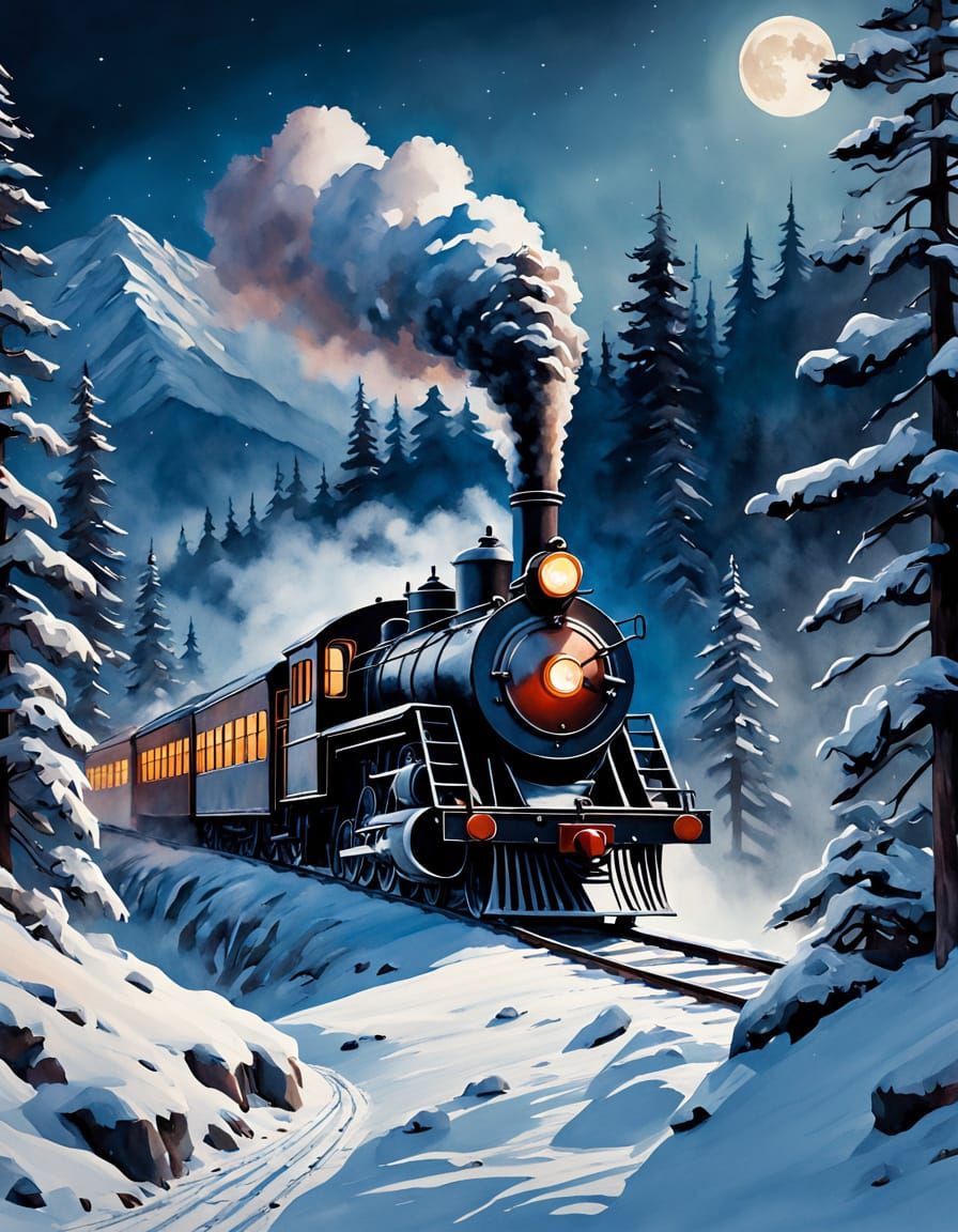 Train in the forest