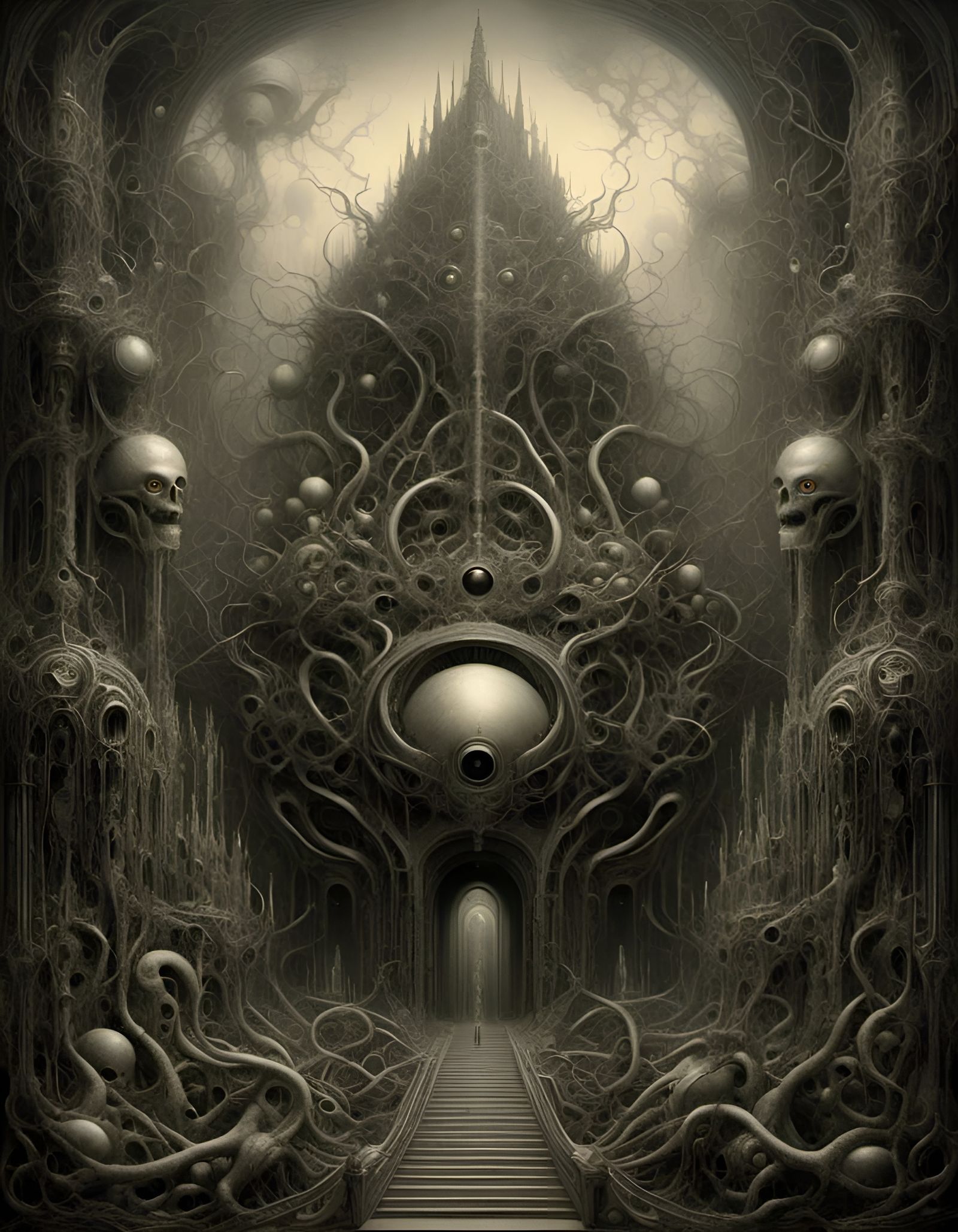 Mystical Temple of the Ordo Templi Orientes: Surreal Digital...