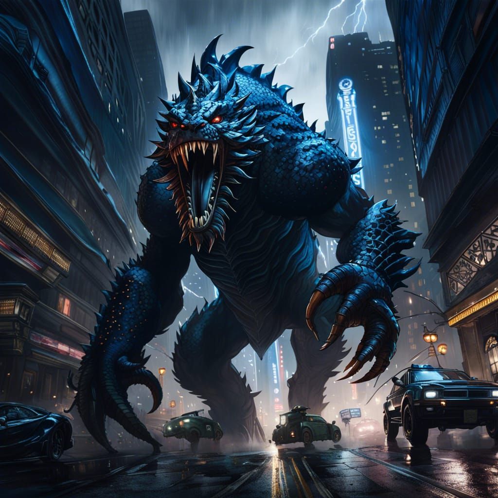 Epic Monster Rampage Through City