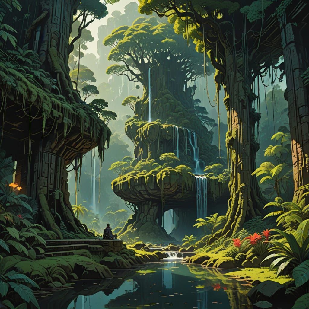 Mystical Lacandon Jungle Wonders in Hyper-Realistic Style