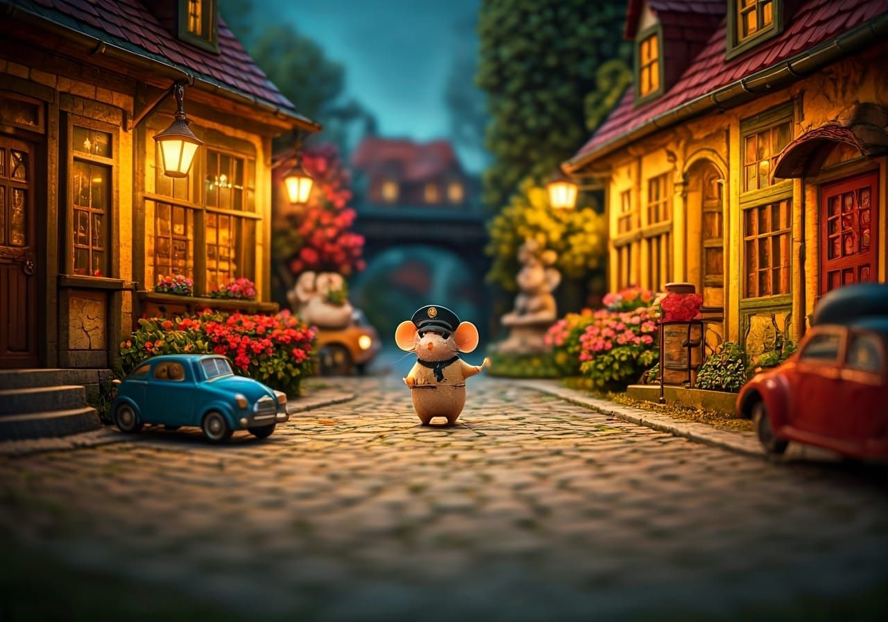 Charming Mouse Village in Whimsical Style