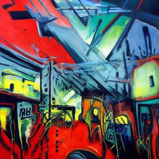 Expressionist Album Cover Art: Lies Cut the Heart