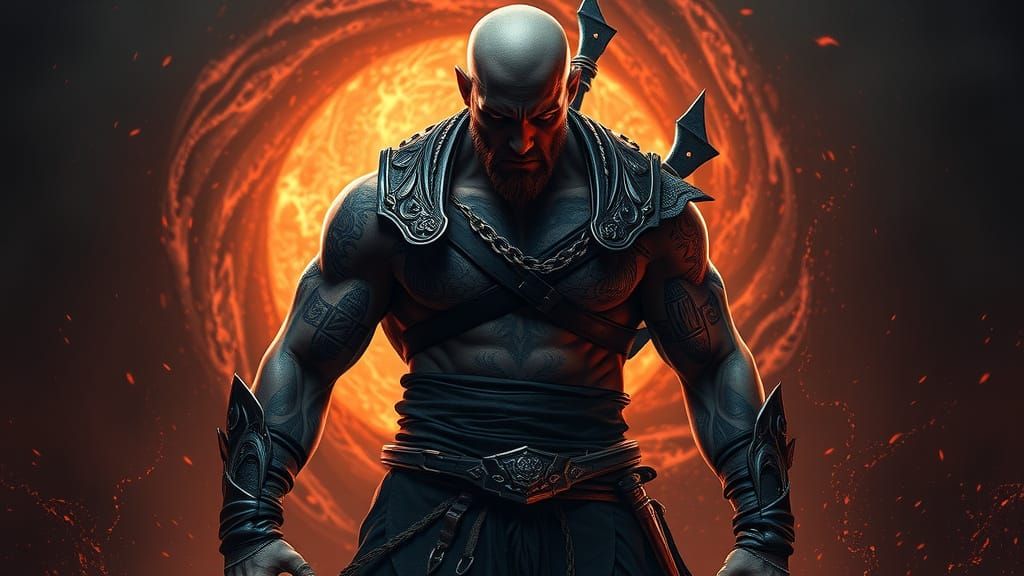 Mystical Fae Warrior in Dark, Grim Atmosphere