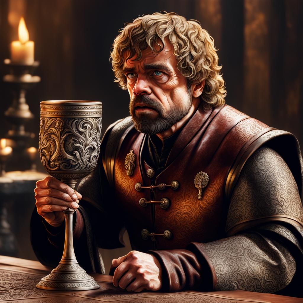 Tyrion Lannister Portrait with Goblet