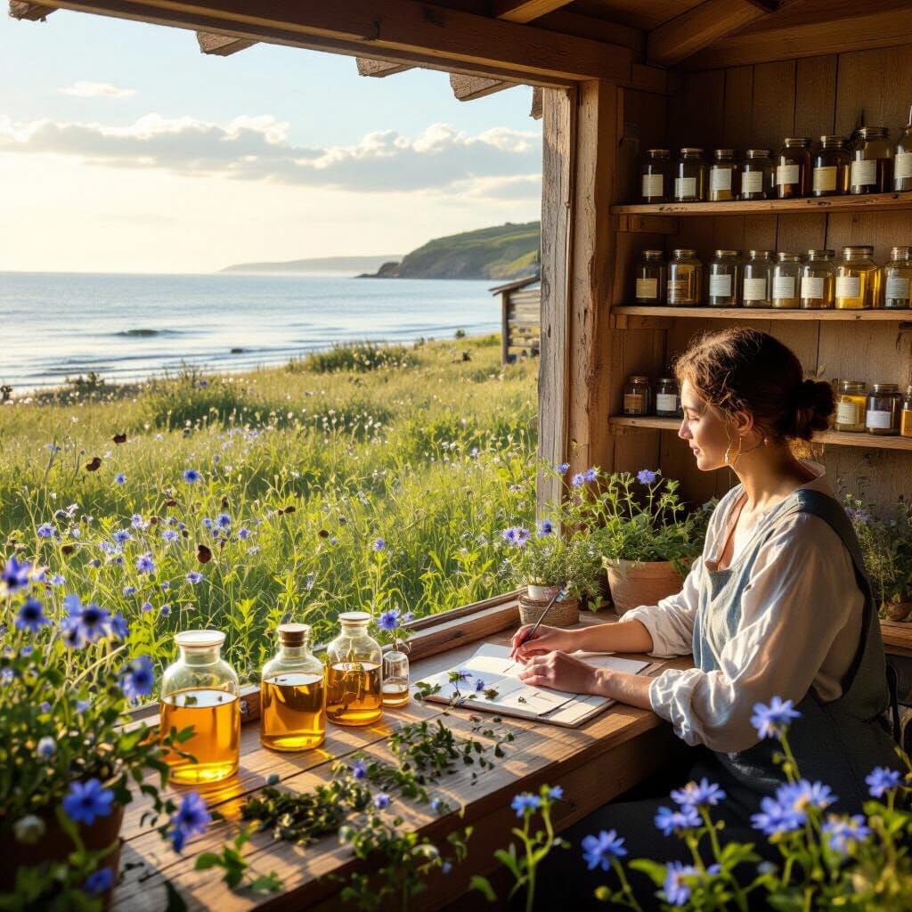 Herbalist's Meadow: Spring Morning Serenity with Nature's Re...