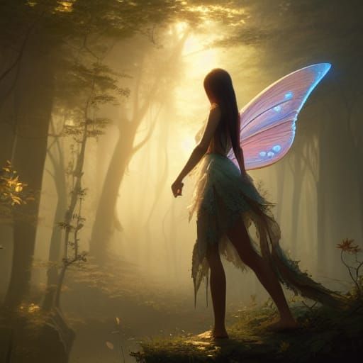 Hyperdetailed Fairy Concept Art in Natural Lighting