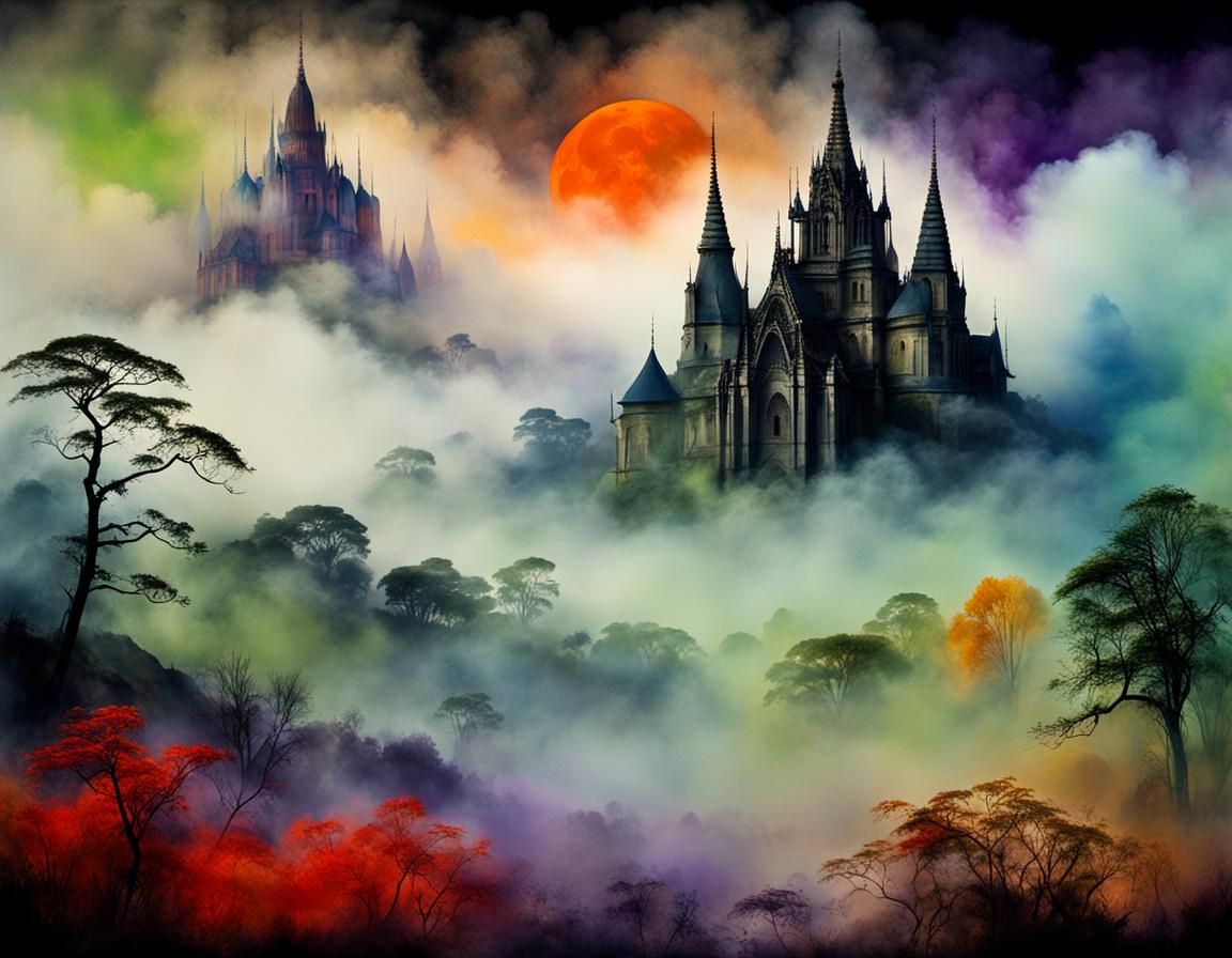 Cathedral forgotten in the fog