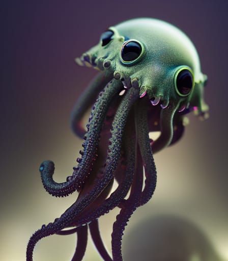 Detailed Larval Cthulus Macro Photograph