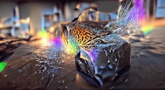 Iridescent Silk Flow Shines in 3D