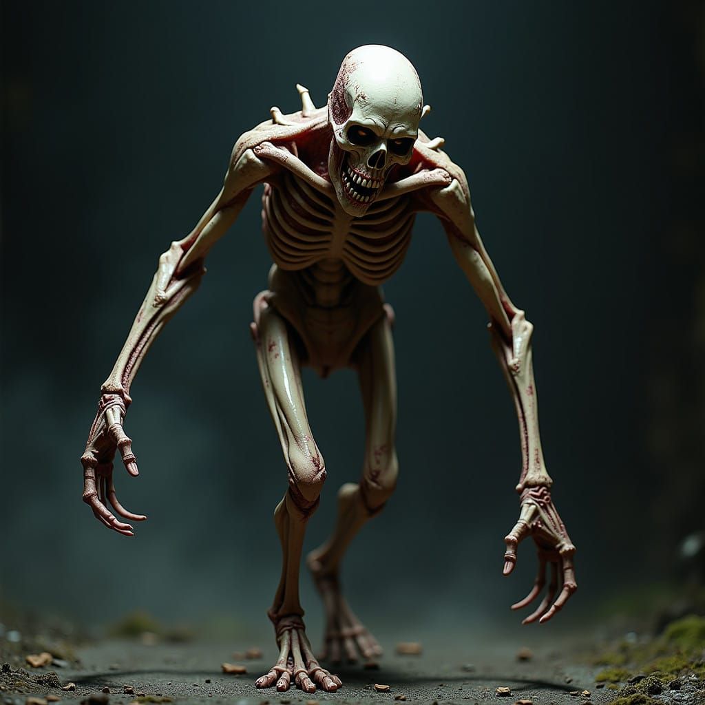 Undead Creature in a Haunting, Surreal Style