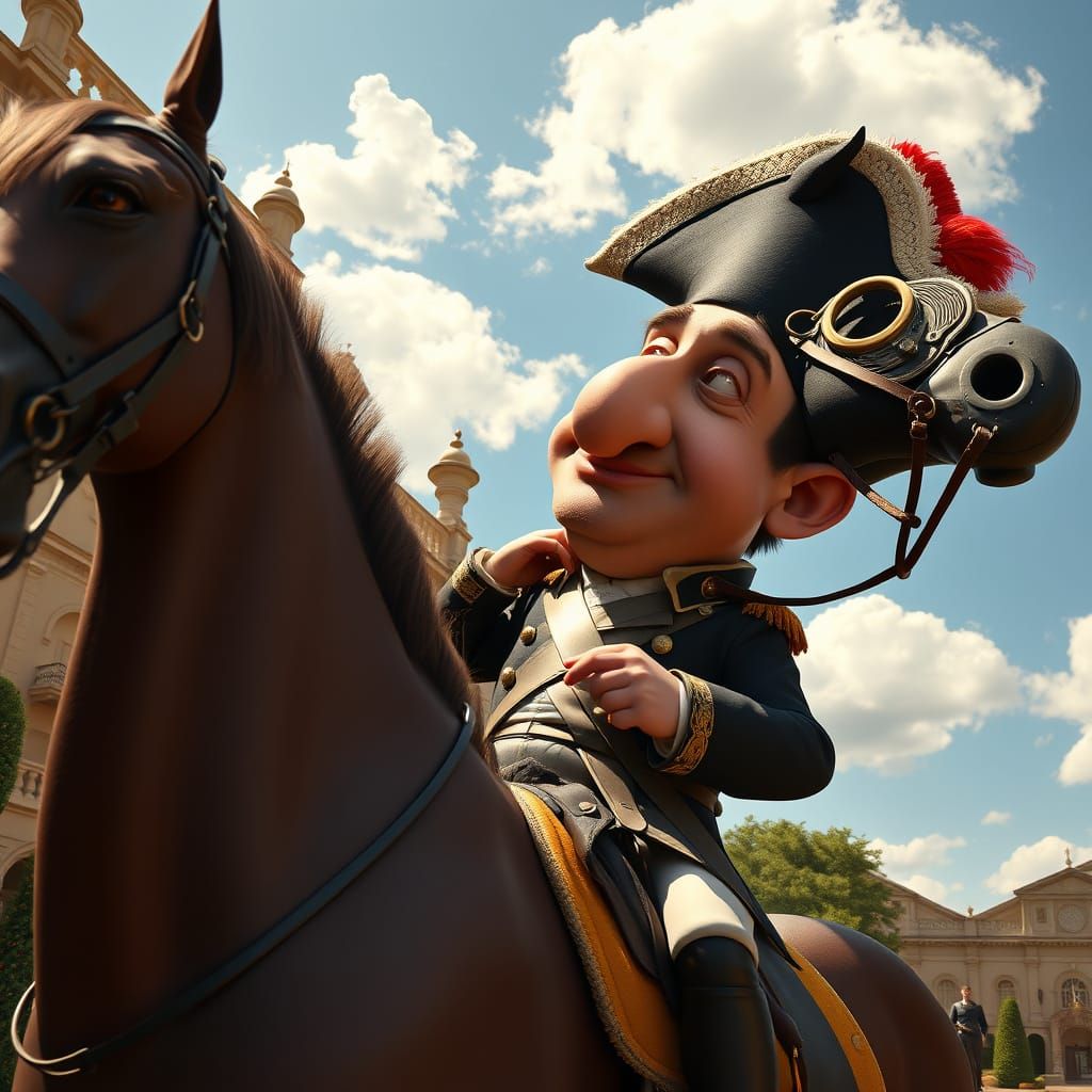 Napoleon Bonaparte Caricature: Short Stature, Big Head, Tall...