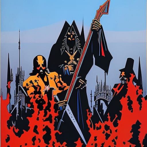 Sinister 1980s Heavy Metal Album Cover Art