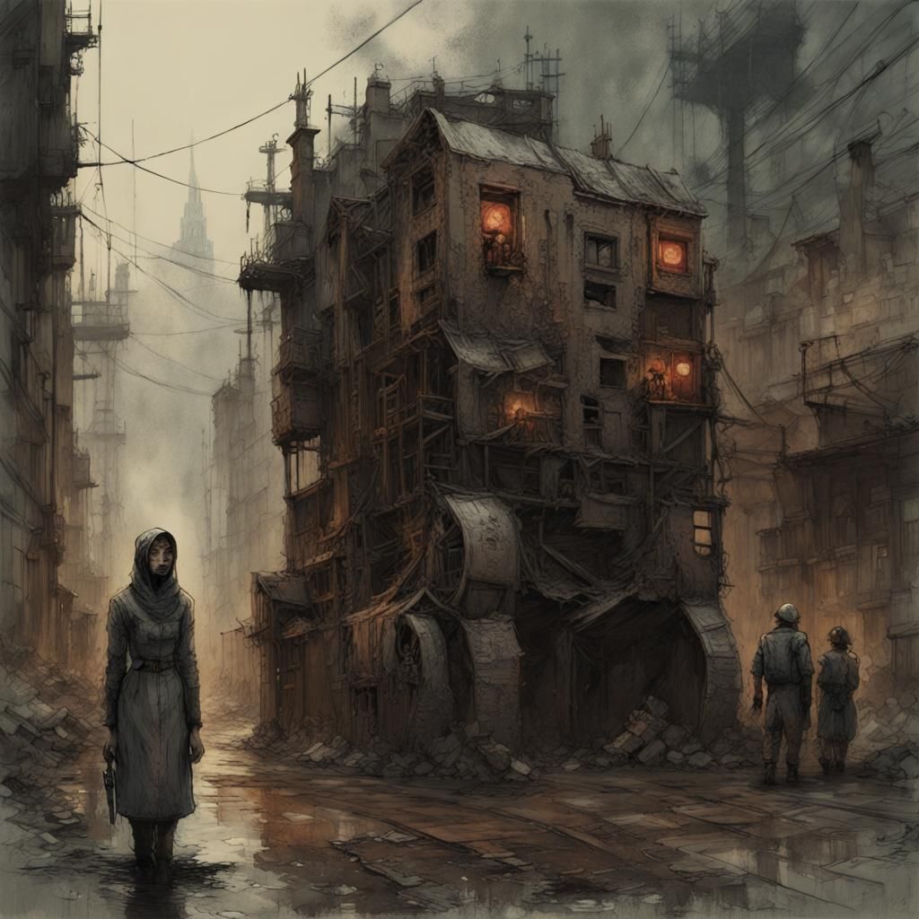 Biopunk Portraits: Midwife, Bridesmaid, Rioter, Android