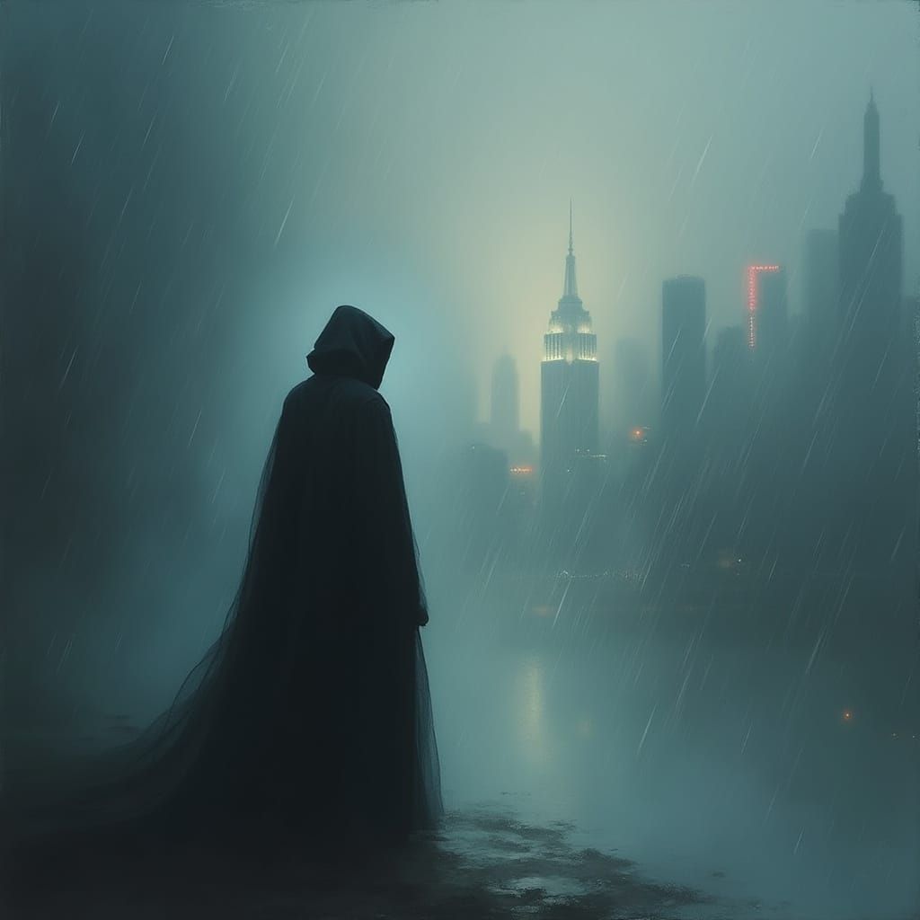 Enigmatic Figure in Turbulent Storm: A Study in Introspectio...