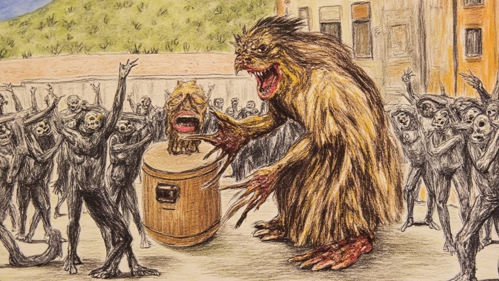 Monsters Dance Macabre: Snake Ritual Digital Painting