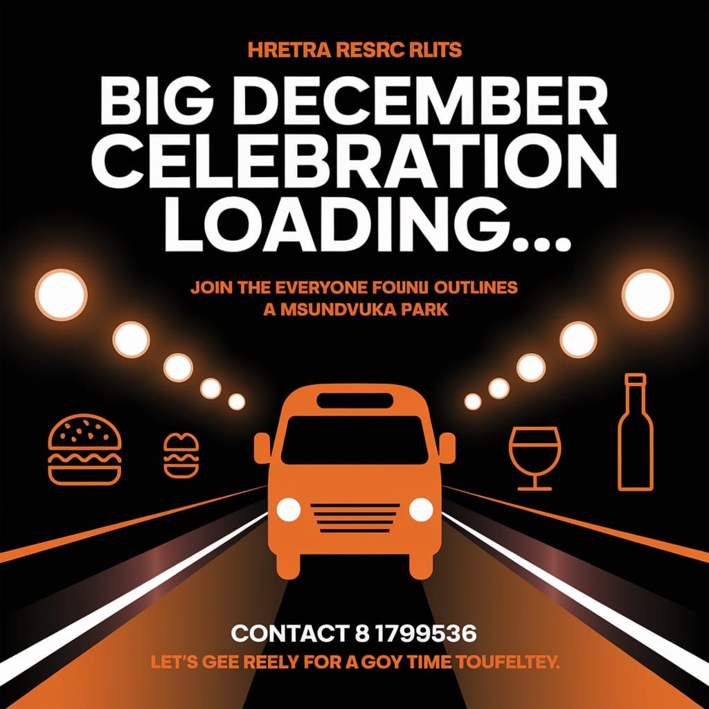 Bold December Celebration Event Poster in Digital Art Style