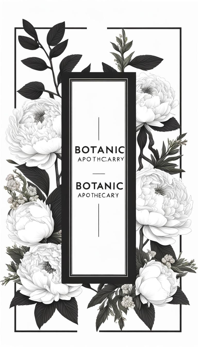 Elegant Botanic Apothecary Logo with Floral Accents