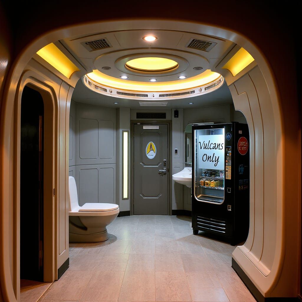 Star Trek Themed Futuristic Restroom