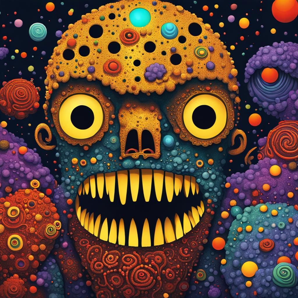 Evil Monster in Detailed Digital Art Style