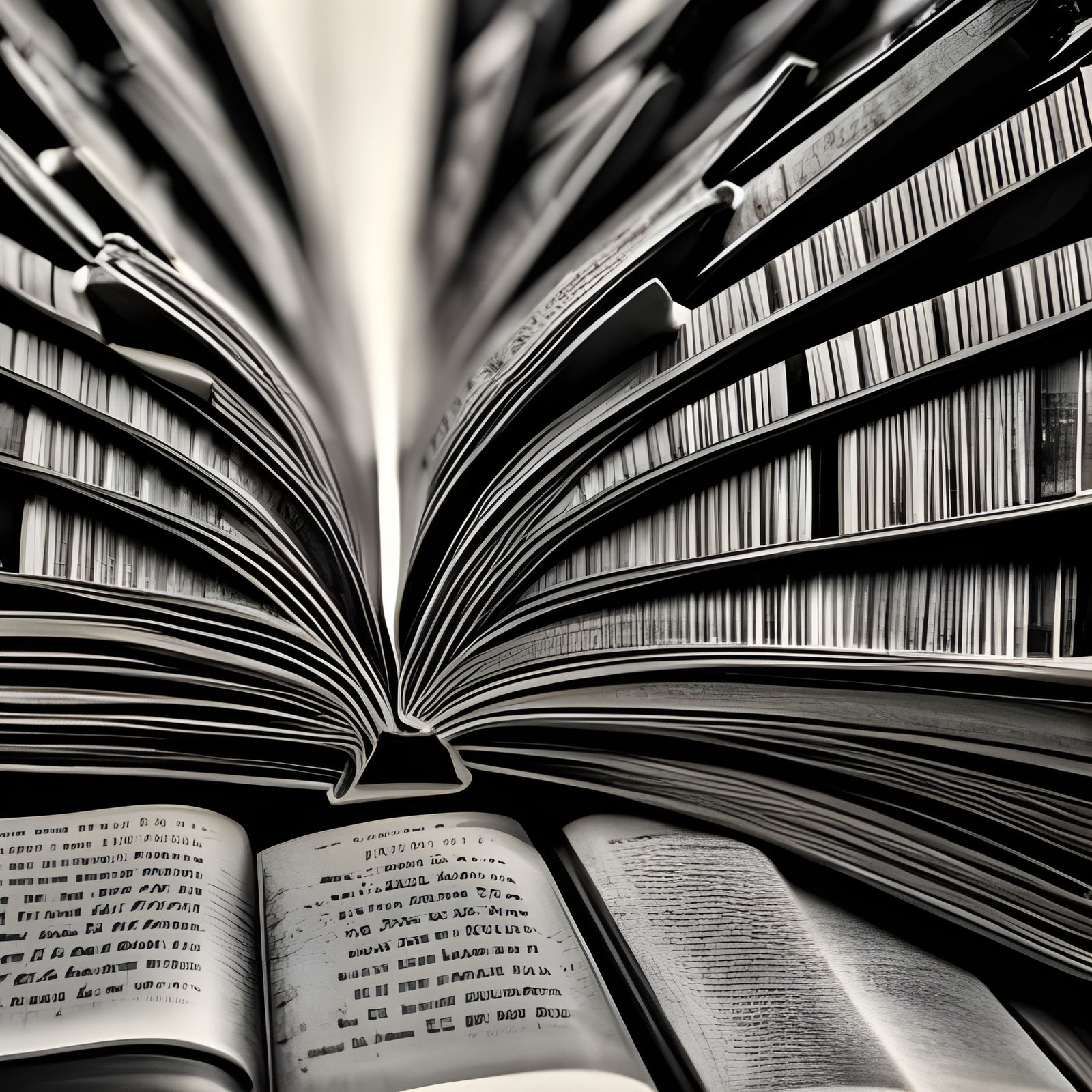 Hyperrealistic Book in Atmospheric Library