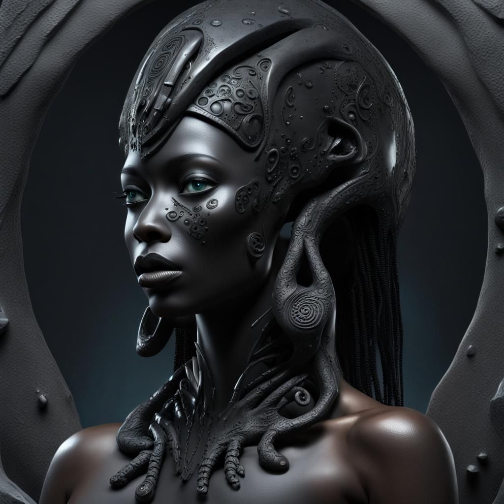 Alien War Goddess in 3D Isometric Rendering