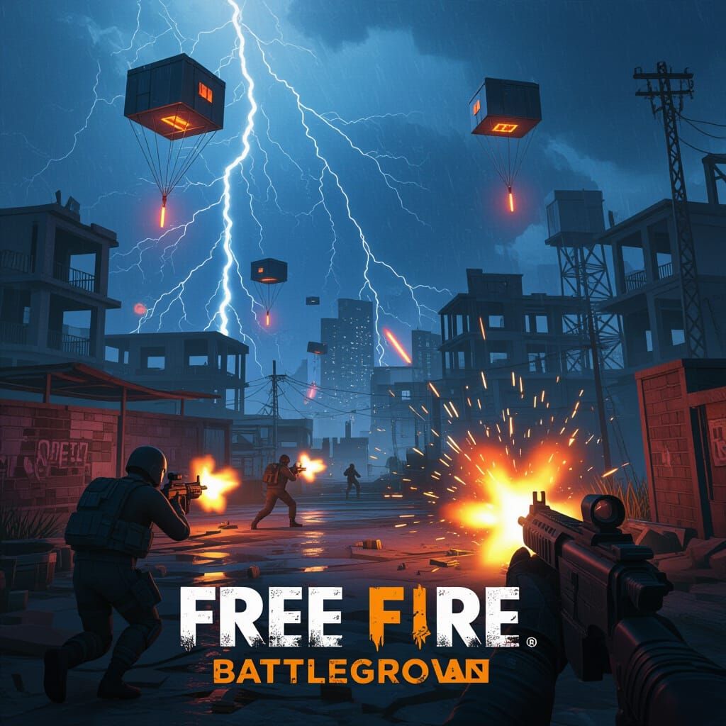 Free Fire Battleground: Explosive Neon-Lit Urban Warfare