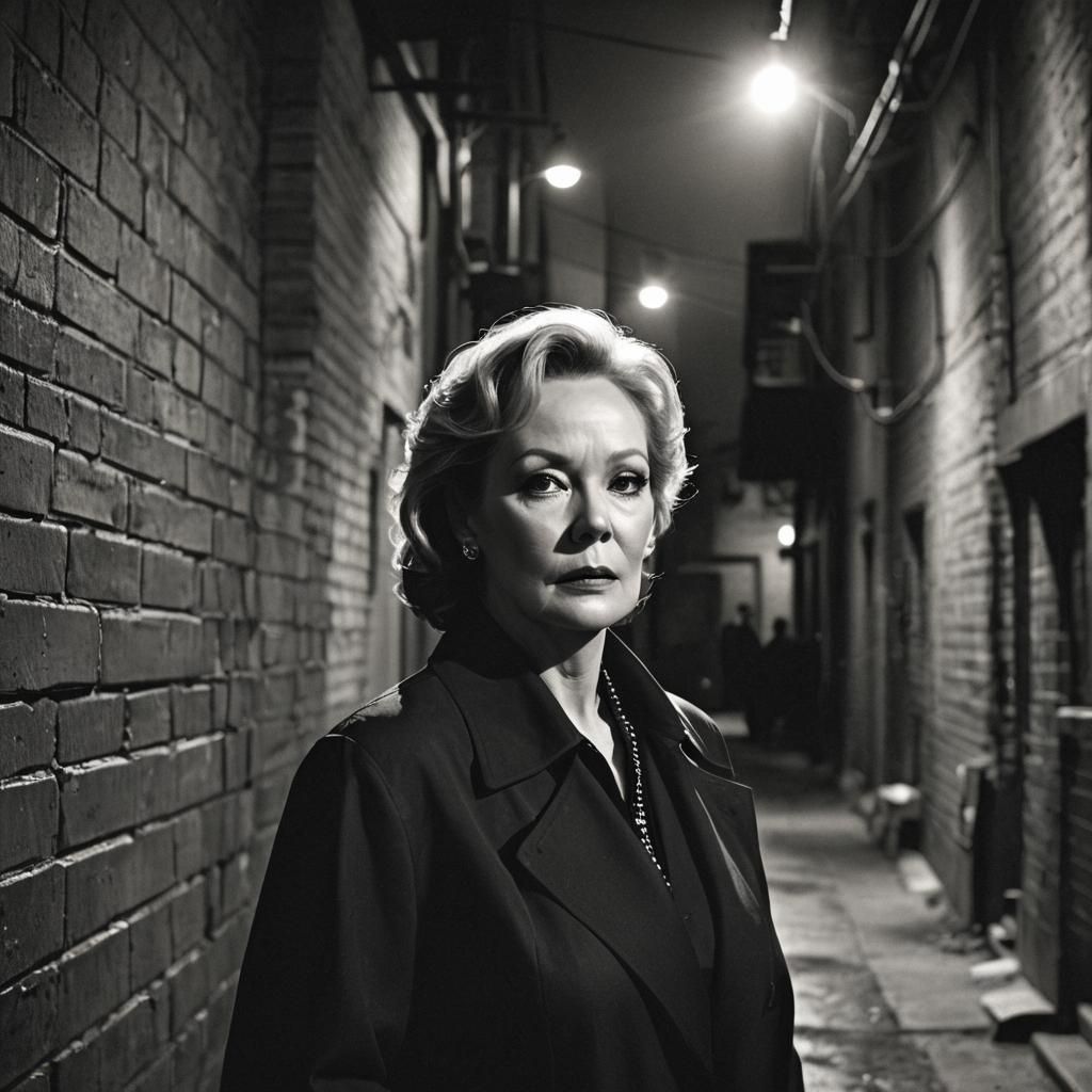 Film Noir Portrait of a Glamorous Woman