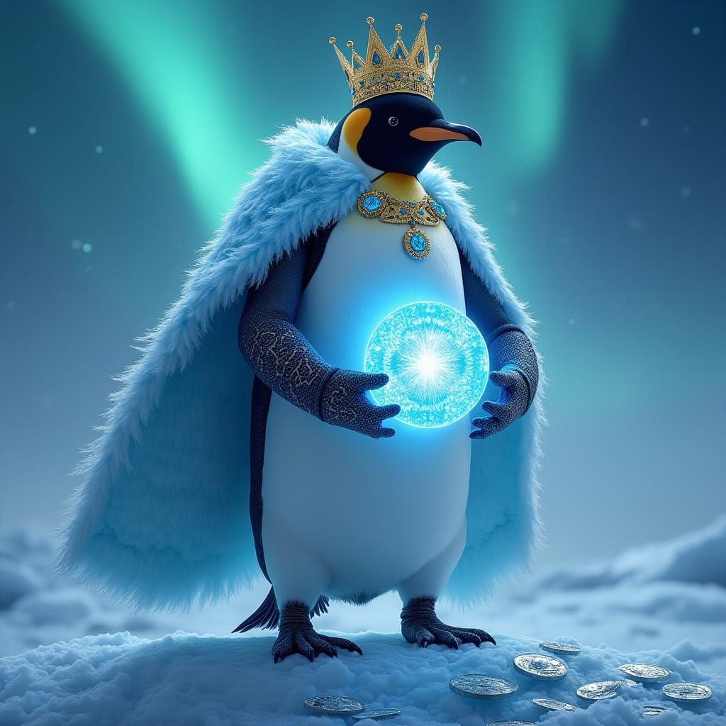 Majestic Emperor Penguin Master of Time and Ice
