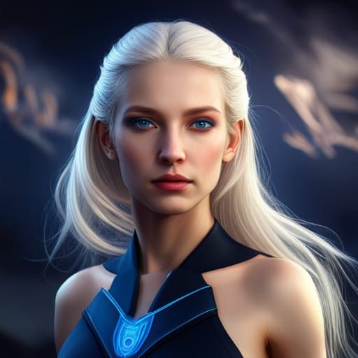 Blond Girl with Beetle: Fantasy Concept Art