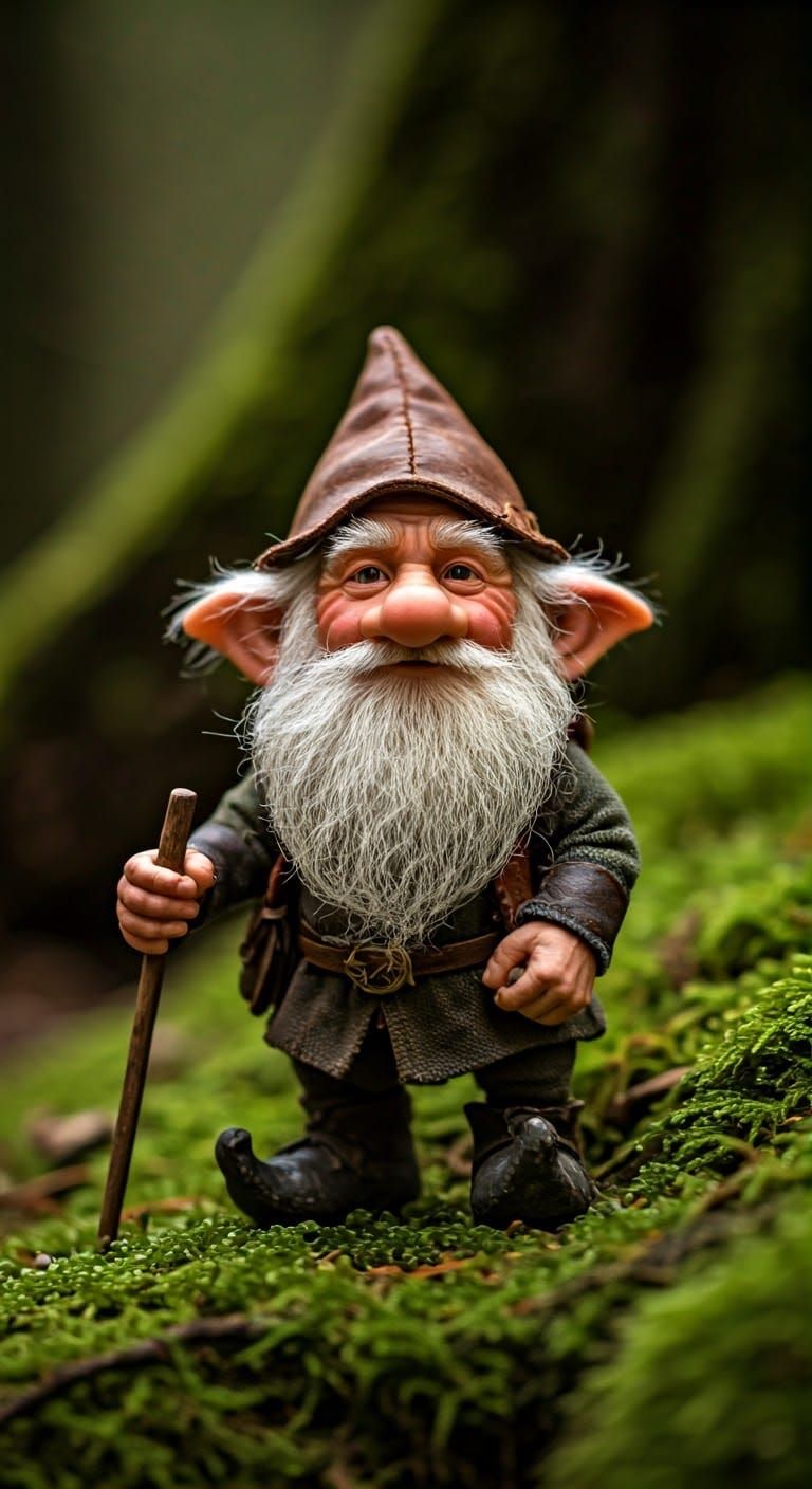 Detailed Gnome Portrait in Photorealistic Style