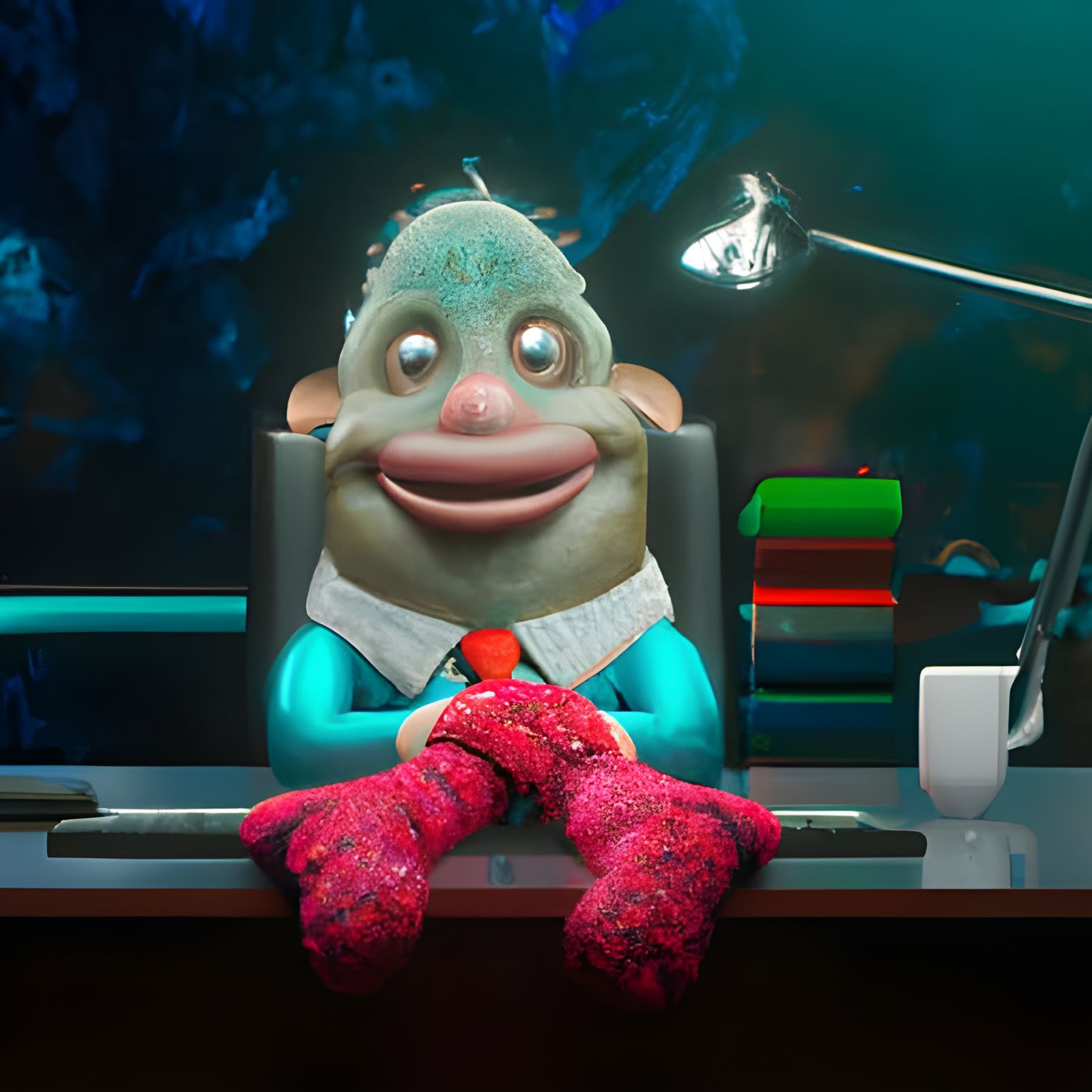 Sock Puppet Talk Show Host: Digital Matte Painting