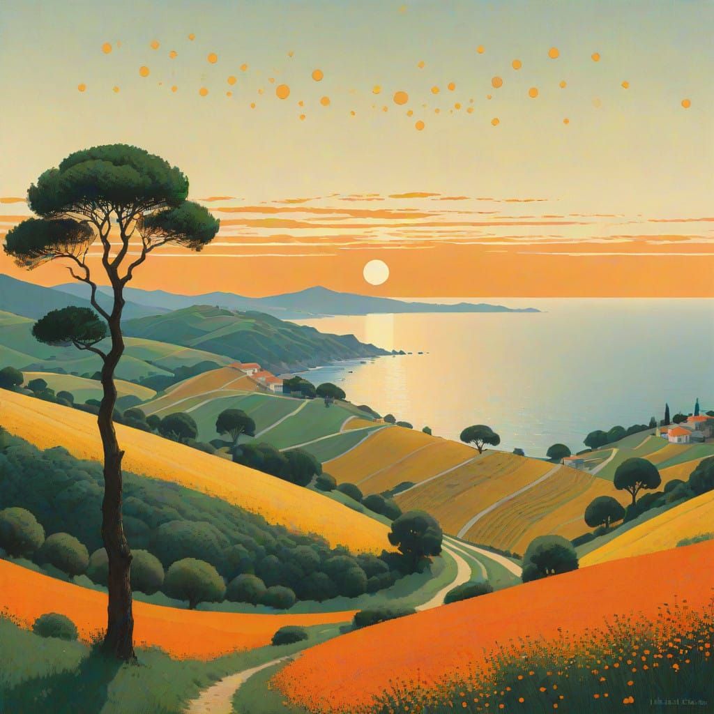 Portuguese  Landscape  with a Beautiful Ocean View