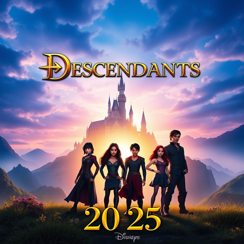Mystical Descendants Movie Poster in Matte Painting Style